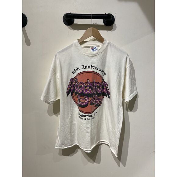 Vintage Woodstock 25th Anniversary 1994 White Single Stitch T Shirt Size XL - Picture 4 of 9